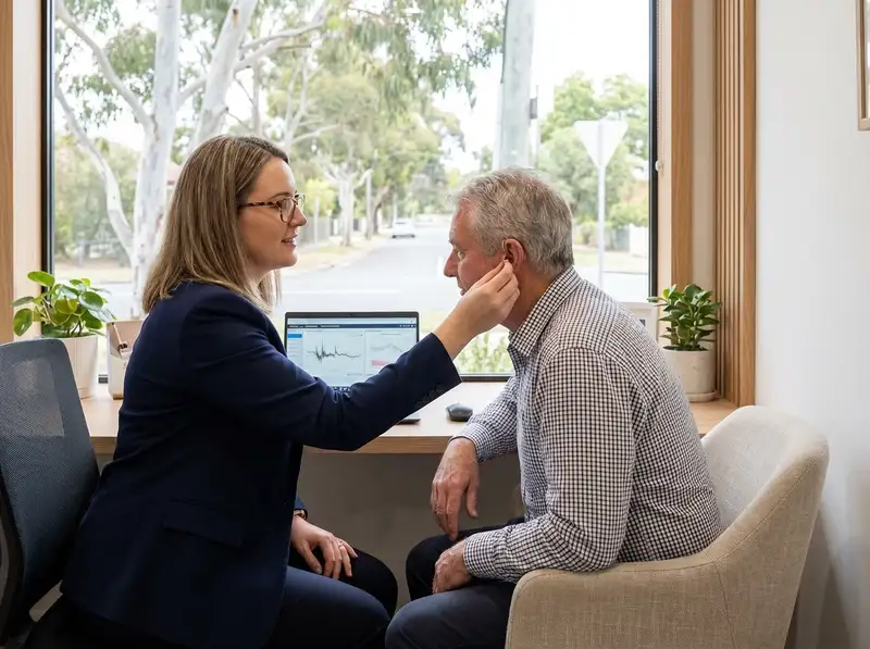 Comprehensive hearing test in progress